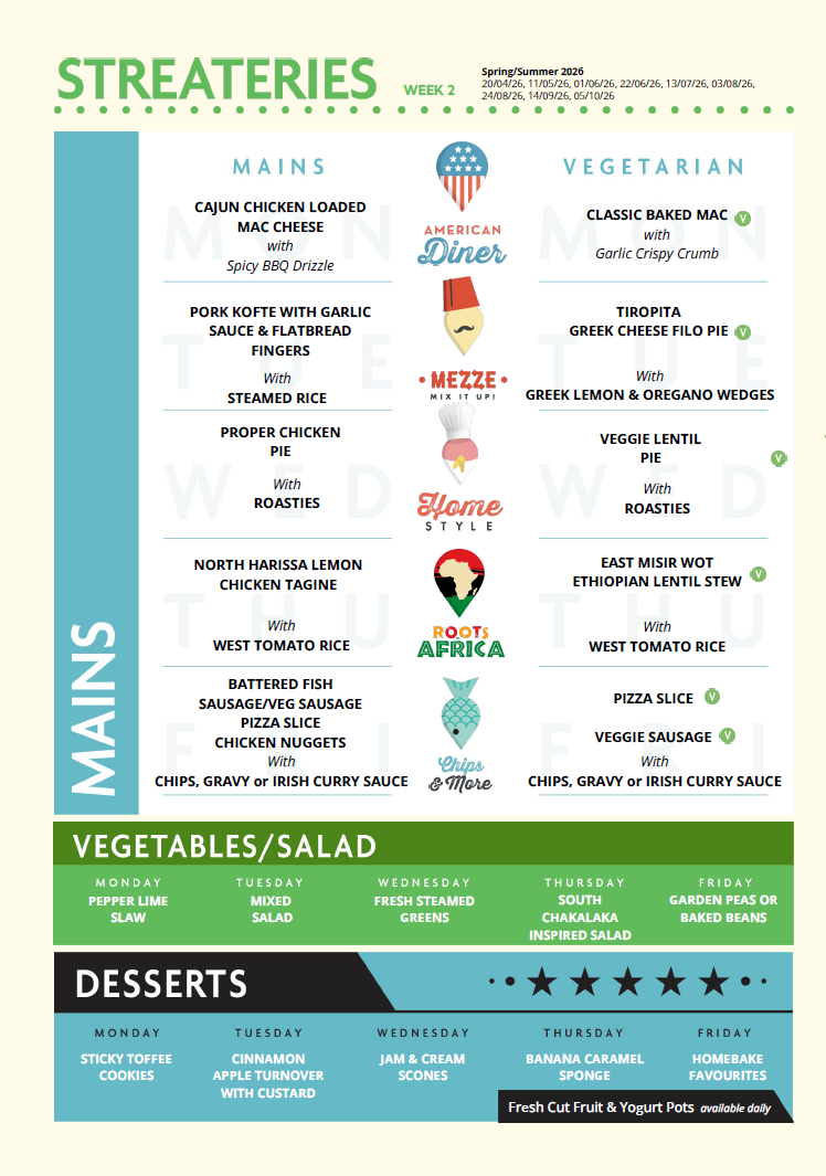 west park international menu spring-summer 2026